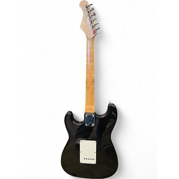 Used Indiana IE-1 Strat Black Solid Body Electric Guitar