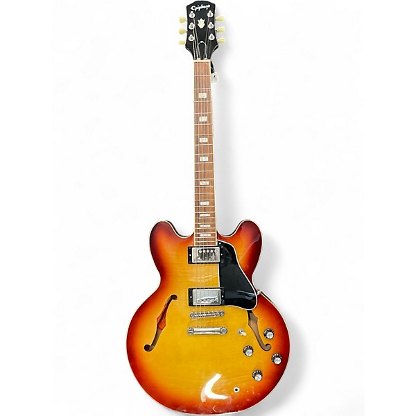 Used Epiphone ES335 2 Color Sunburst Hollow Body Electric Guitar