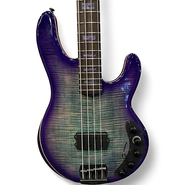 Used Ernie Ball Music Man DARKRAY 4 BFR GRAPES OF WRATH Trans Purple Electric Bass Guitar