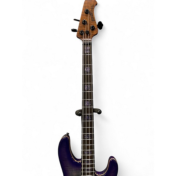 Used Ernie Ball Music Man DARKRAY 4 BFR GRAPES OF WRATH Trans Purple Electric Bass Guitar