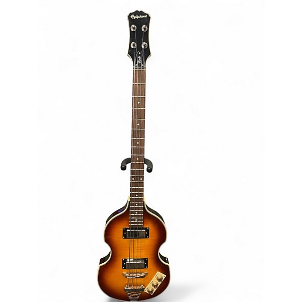 Used Epiphone Viola Sunburst Electric Bass Guitar