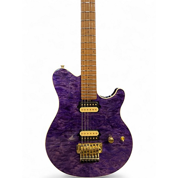 Used Ernie Ball Music Man Axis Super Sport HH Trans Purple Solid Body Electric Guitar