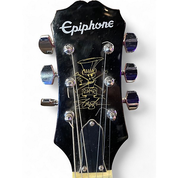 Used Epiphone Slash Appetite For Destruction Black and Yellow Solid Body Electric Guitar