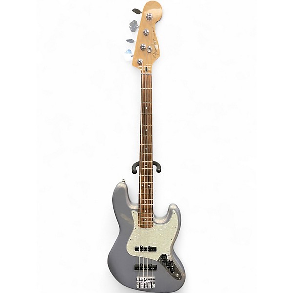 Used Fender Player Jazz Bass Metallic Silver Electric Bass Guitar