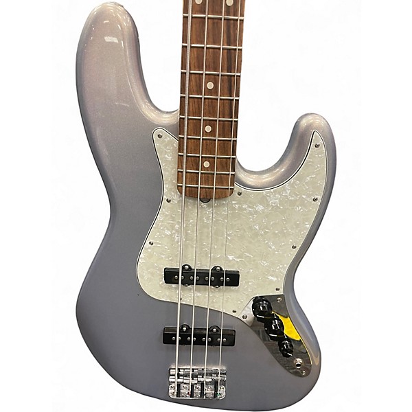 Used Fender Player Jazz Bass Metallic Silver Electric Bass Guitar