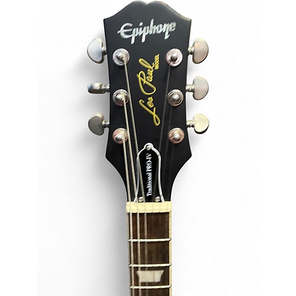 Used Epiphone Les Paul Traditional Pro IV Black Solid Body Electric Guitar