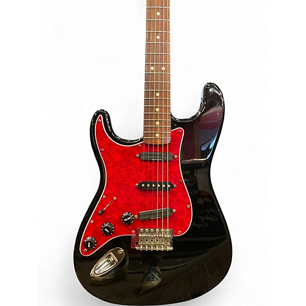 Used 1990s Fender Standard Stratocaster Left Handed Black Electric Guitar