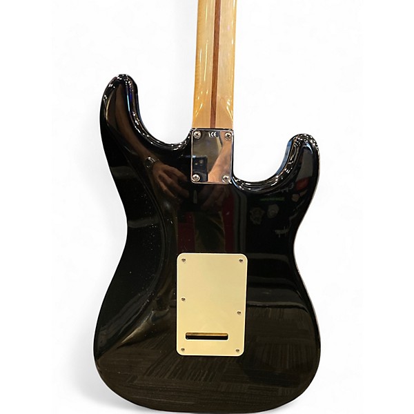 Used 1990s Fender Standard Stratocaster Left Handed Black Electric Guitar