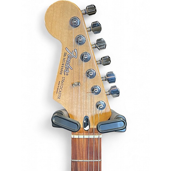 Used 1990s Fender Standard Stratocaster Left Handed Black Electric Guitar