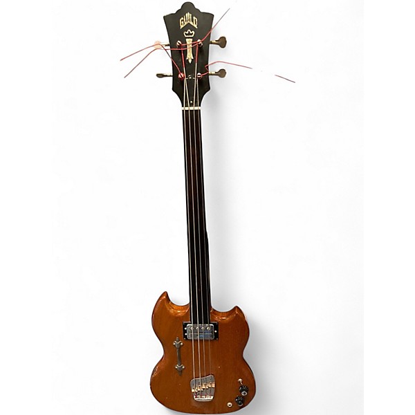 Vintage 1972 Guild Jetstar 1 Walnut Electric Bass Guitar