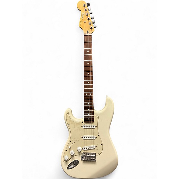 Used Fender American Standard Stratocaster Alpine White Solid Body Electric Guitar
