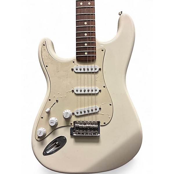 Used Fender American Standard Stratocaster Alpine White Solid Body Electric Guitar
