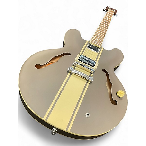 Used Epiphone Tom DeLonge Brown Stripe Royal Olive Hollow Body Electric Guitar