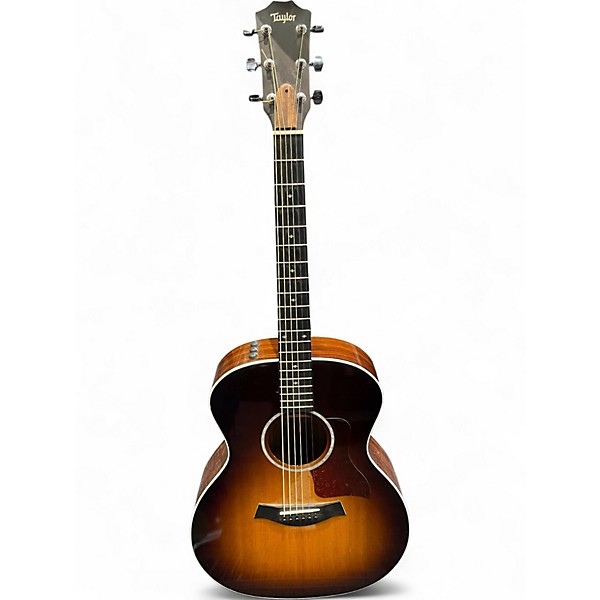 Used 2018 Taylor 214E Deluxe Sunburst Acoustic Electric Guitar