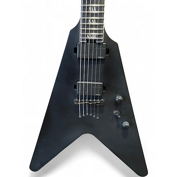 Used Schecter Guitar Research V1 SLS Elite Evil Twin Satin Black Solid Body Electric Guitar