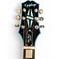 Used Epiphone Les Paul Custom Blue Ghost Flames Solid Body Electric Guitar