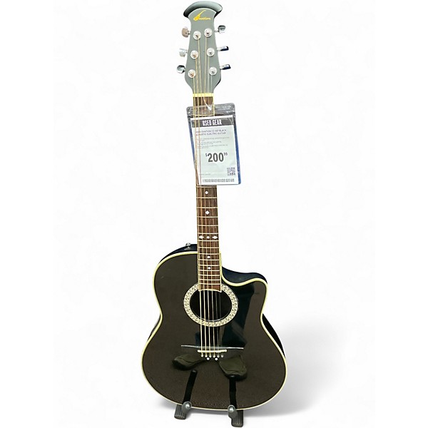 Used Ovation CC 057 Black Acoustic Electric Guitar