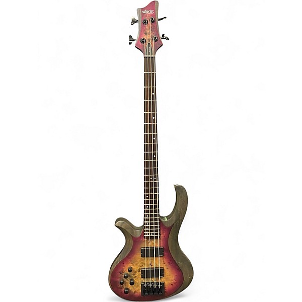 Used Schecter Guitar Research Riot 4 String Pink Electric Bass Guitar