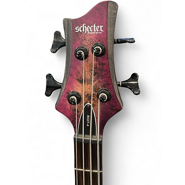 Used Schecter Guitar Research Riot 4 String Pink Electric Bass Guitar