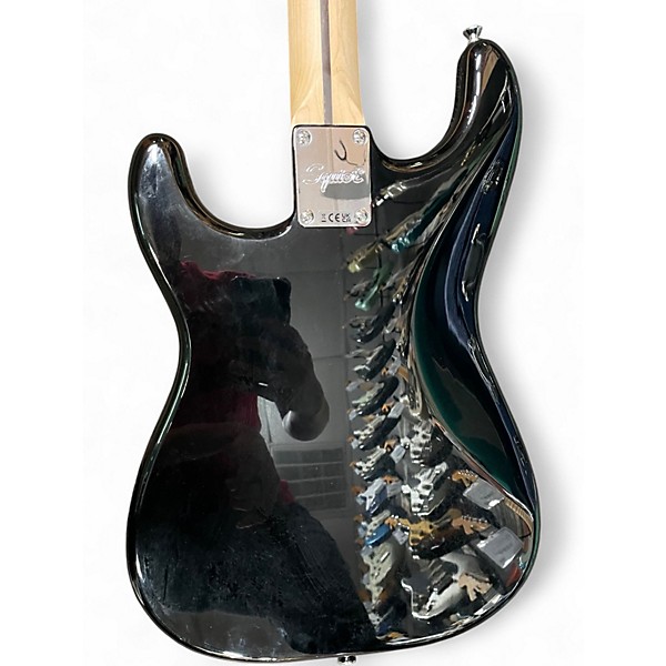 Used 2023 Squier Sonic Stratocaster Black Solid Body Electric Guitar
