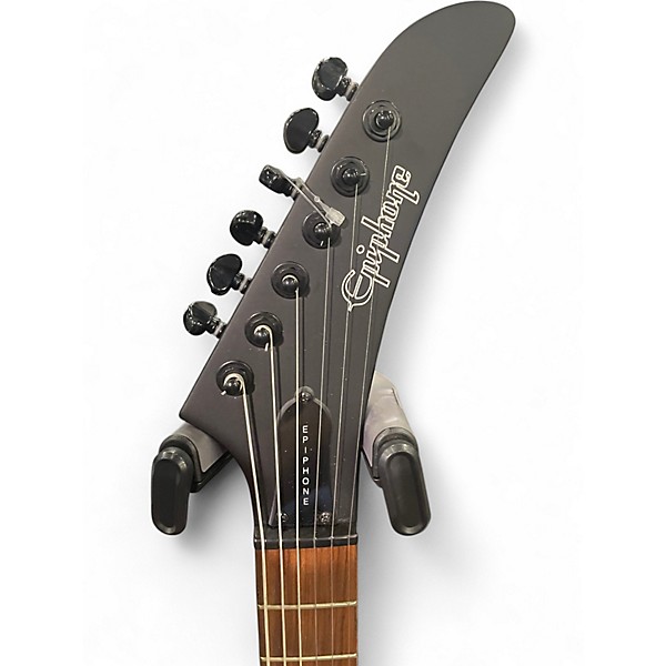 Used Epiphone Gothic 1958 Explorer Black Solid Body Electric Guitar