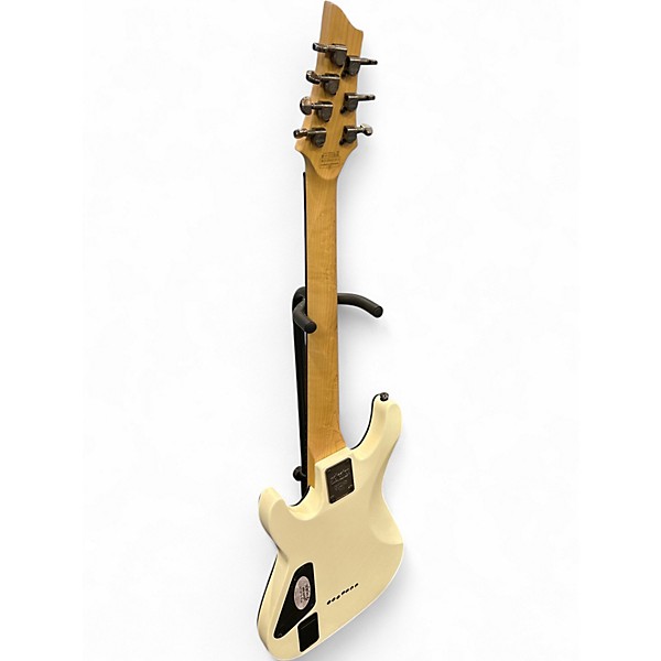 Used Schecter Guitar Research Demon 7 String White Solid Body Electric Guitar