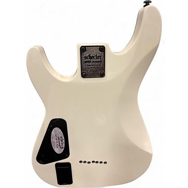 Used Schecter Guitar Research Demon 7 String White Solid Body Electric Guitar