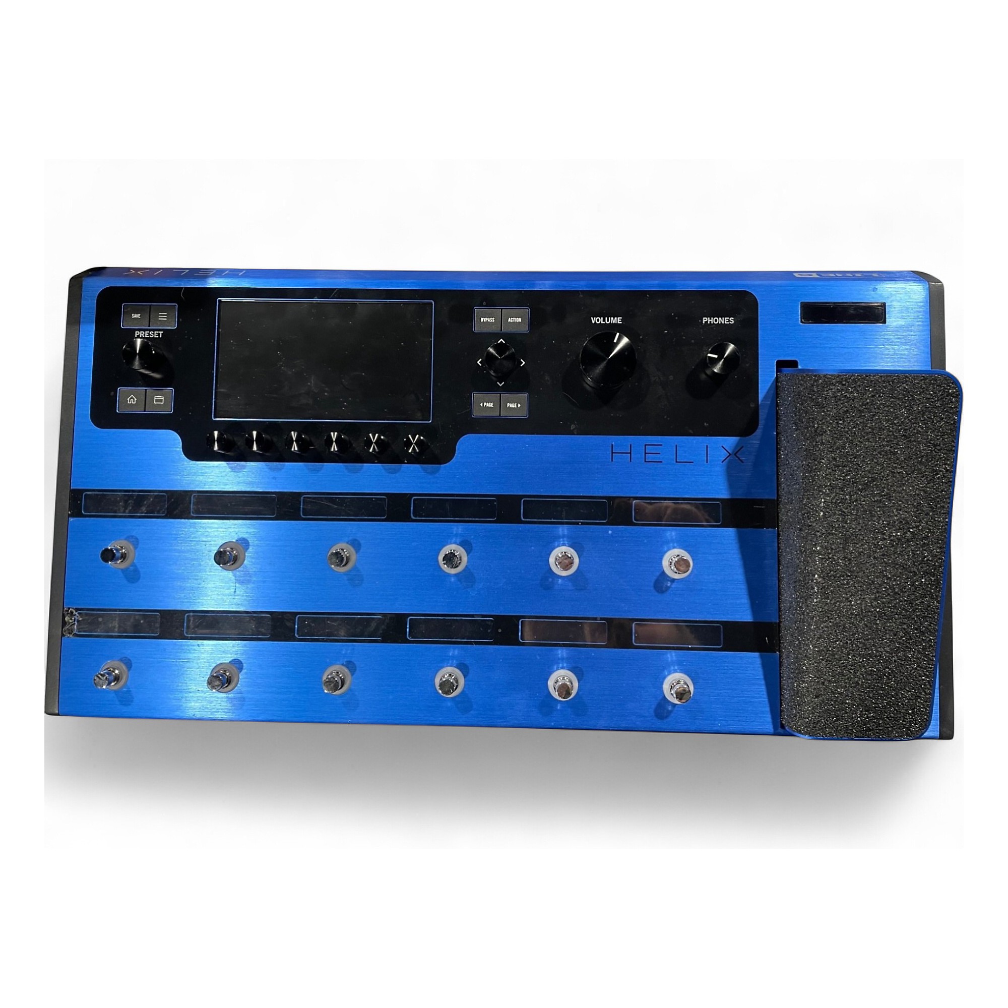 【限定色】Line6 Helix floor blue Used Line 6 Helix Floor Blue Effect Processor | Guitar Center