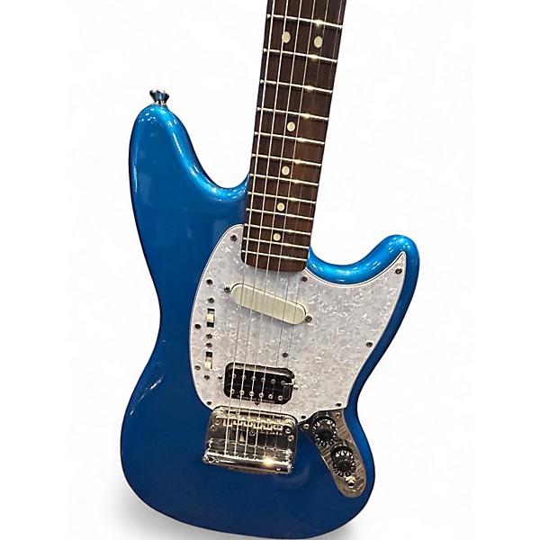 Used Squier Vintage Modified Mustang HS Metallic Blue Solid Body Electric Guitar