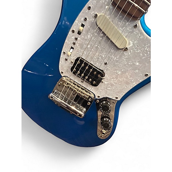 Used Squier Vintage Modified Mustang HS Metallic Blue Solid Body Electric Guitar