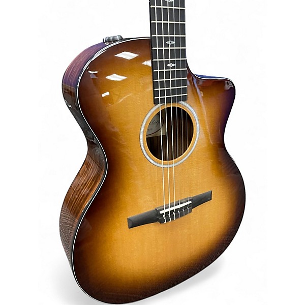 Used Taylor Sunset Blvd 214ce-N Plus Brown Sunburst Classical Acoustic Electric Guitar
