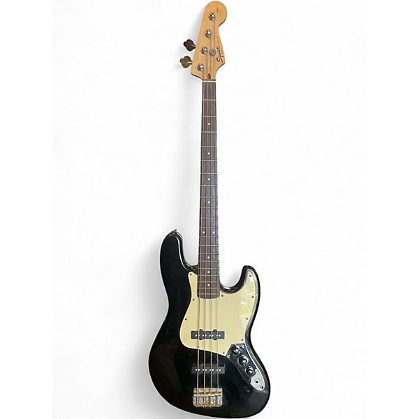 Used Squier Affinity Jazz Bass Black Electric Bass Guitar