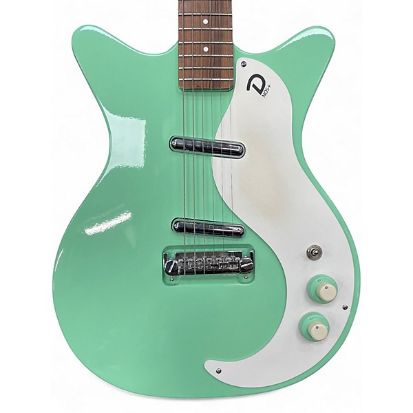 Used Danelectro NOS+ Seafoam Green Solid Body Electric Guitar
