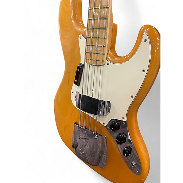Vintage 1977 Fender Jazz Bass Natural Electric Bass Guitar