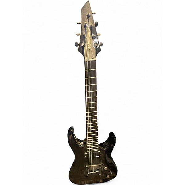 Used Jackson JS22-7 Dinky 7 String Black Solid Body Electric Guitar