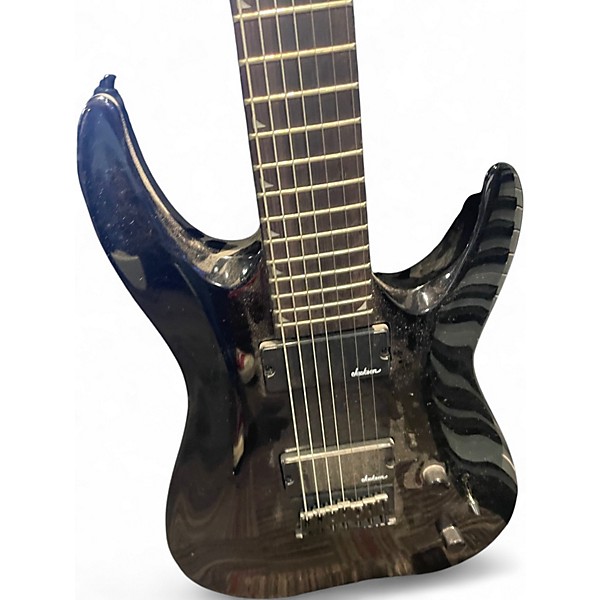 Used Jackson JS22-7 Dinky 7 String Black Solid Body Electric Guitar