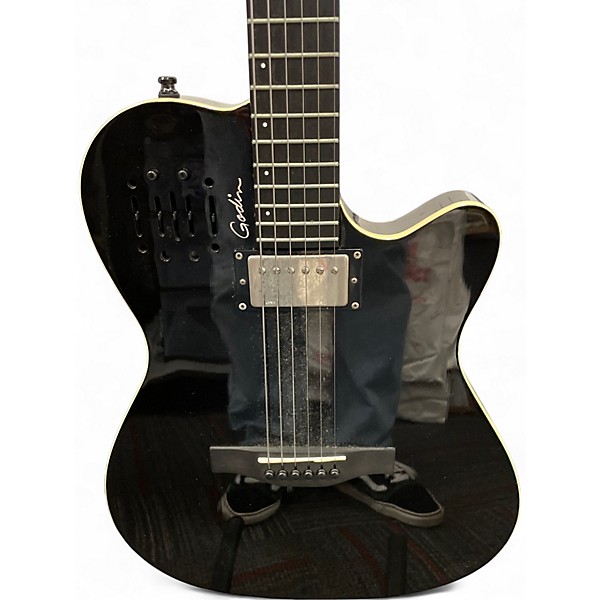 Used Godin A6 Ultra Black Acoustic Electric Guitar
