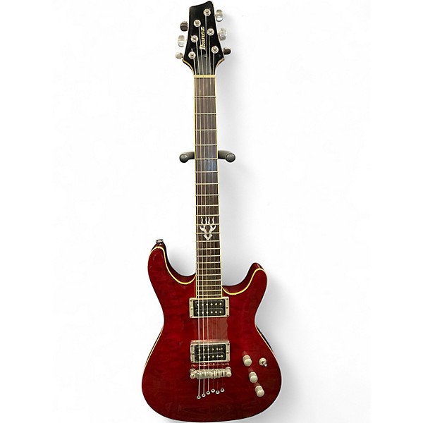 Used Ibanez SZ520QM Red Solid Body Electric Guitar