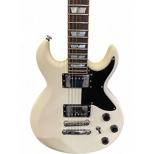 Used Schecter Guitar Research S1 Custom White Solid Body Electric Guitar