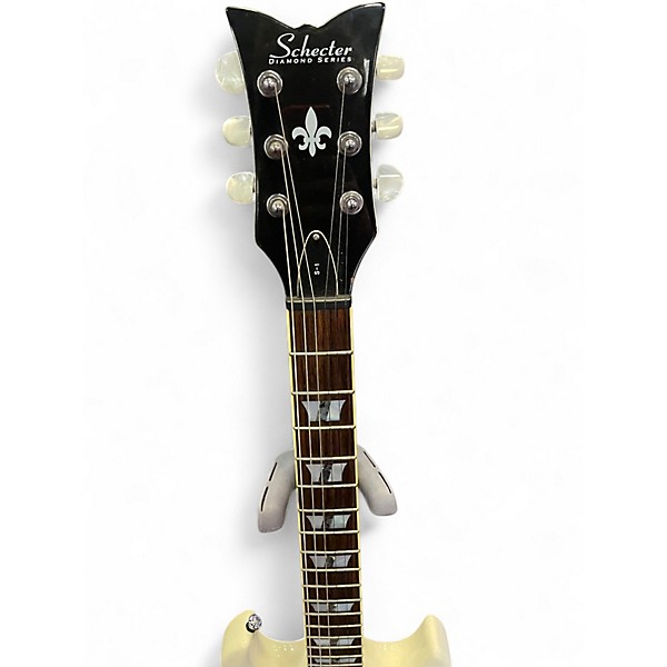 Used Schecter Guitar Research S1 Custom White Solid Body Electric Guitar