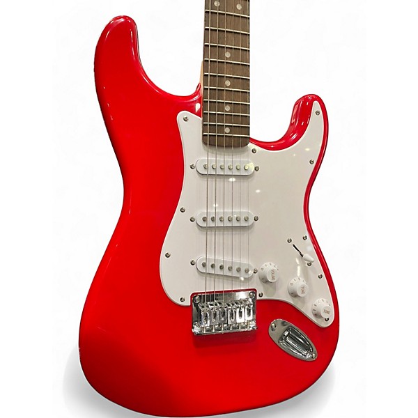 Used Squier Stratocaster Red Solid Body Electric Guitar