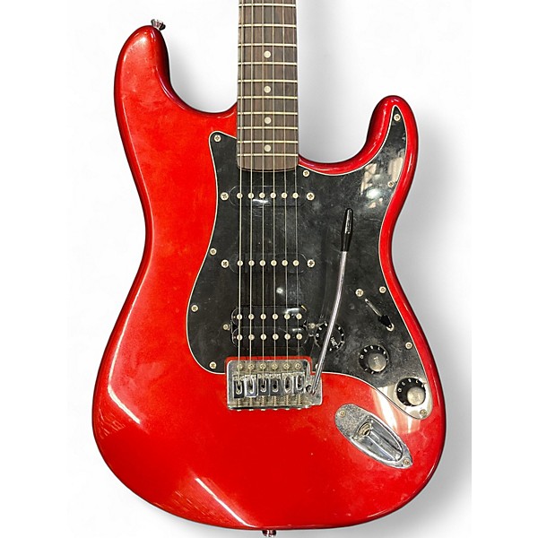 Used Squier AFFINITY HSS STRATOCASTER Candy Apple Red Metallic Solid Body Electric Guitar