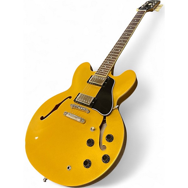 Used Epiphone ES335 IG Metallic Gold Hollow Body Electric Guitar