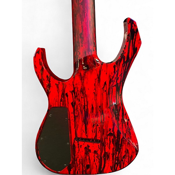 Used Guerilla M7HSM Candy Red Burst Solid Body Electric Guitar