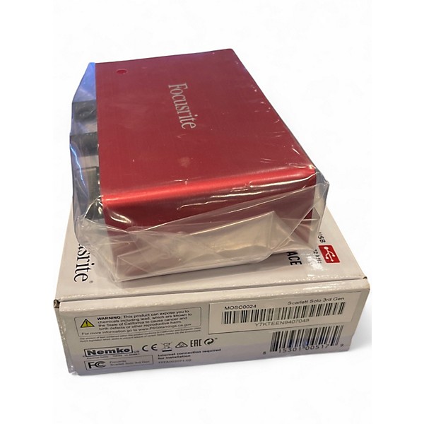 Used Focusrite Scarlett Solo Gen 3 Audio Interface