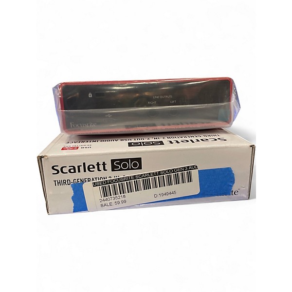 Used Focusrite Scarlett Solo Gen 3 Audio Interface