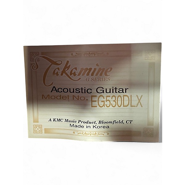 Used Takamine EG530DLX Natural Acoustic Electric Guitar