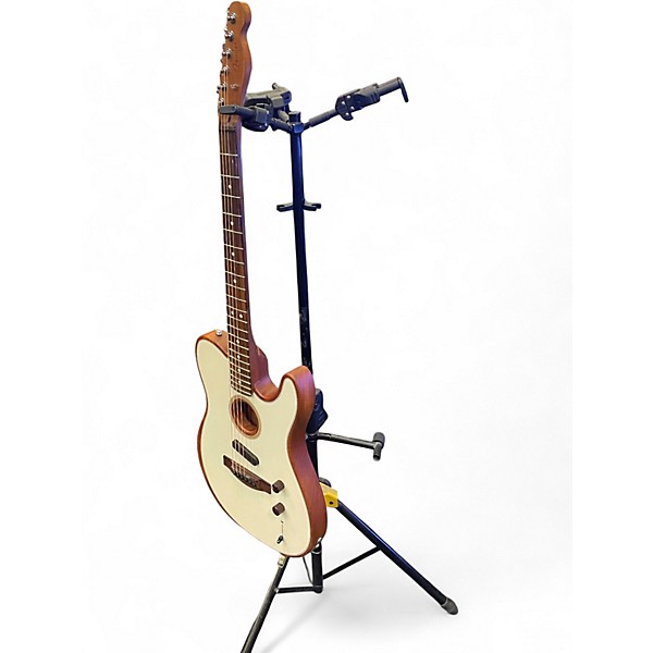 Used 2022 Fender ACOUSTASONIC PLYR TELE Arctic White Acoustic Guitar