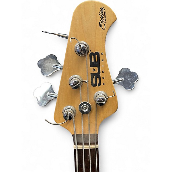Used Sterling by Music Man Sub 4 Trans Black Electric Bass Guitar