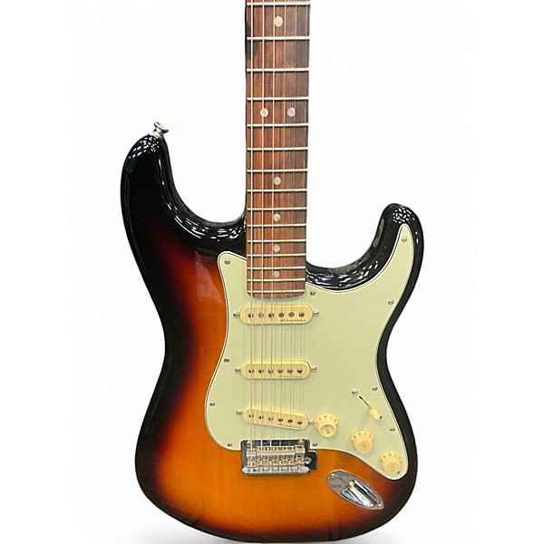 Used Fender Deluxe Roadhouse Stratocaster 3 Tone Sunburst Solid Body Electric Guitar